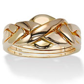 PalmBeach Puzzle Ring in Gold-Plated Sterling Silver