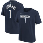 Nike Youth Anthony Edwards Navy Minnesota Timberwolves Icon Name & Number T-Shirt