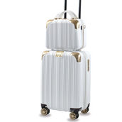 Melrose S 2-Piece TSA Anti-Theft Carry-On Vanity Case Luggage Set