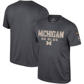 Colosseum Men's Charcoal Michigan Wolverines OHT Military Appreciation T-Shirt