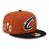 New Era Men's Rust/Black Cleveland Cavaliers Two-Tone 59FIFTY Fitted Hat