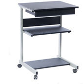 Techni Mobili Rolling Laptop Cart with Storage, Graphite