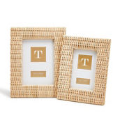 Two's Company Criss Cross Weave Set of 2 Photo Frame