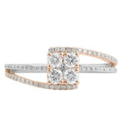 APMG 14K White & Rose Gold 1/2 CTW Diamond 2-Tone Fashion Ring