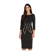 Adrianna Papell Knit Crepe Tie Dress