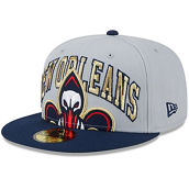 New Era Men's Gray/Navy New Orleans Pelicans Tip-Off Two-Tone 59FIFTY Fitted Hat