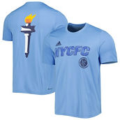 adidas Men's Light Blue New York City FC Team Jersey Hook AEROREADY T-Shirt