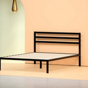 Zinus 14” Metal Platform Bed with Headboard, Black