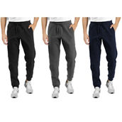 Galaxy By Harvic Men's French Terry Jogger Lounge Pants-3 Pack