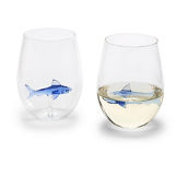 Two's Company Shark Stemless Wine Glass