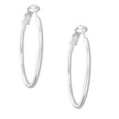 Bella Silver Sterling Silver 2x35mm Hoop Earrings