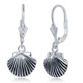 Bella Silver Sterling Silver Oxidized Sea Shell Earrings
