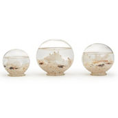 Two's Company Set of 3 Sealife Filled Globes