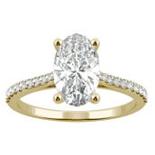 Charles & Colvard 2.49cttw Moissanite Oval Engagement Ring in 14k Yellow Gold