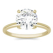 Charles & Colvard 1.90cttw Moissanite Round Solitaire Ring in 14k Yellow Gold
