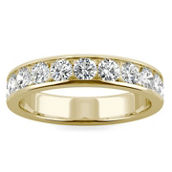 Charles & Colvard 1.10cttw Moissanite Channel Set Band in 14k Yellow Gold