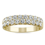 Charles & Colvard 1.00cttw Moissanite Two-Row Band in 14k Yellow Gold