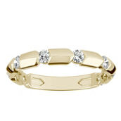 Charles & Colvard 0.48cttw Moissanite Stackable Band in 14k Yellow Gold