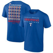 Men's Royal Texas Rangers 2023 World Series Champions Jersey Roster T-Shirt