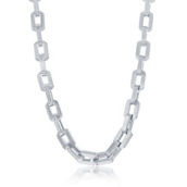 Metallo Stainless Steel Matte Linked Necklace