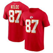 Nike Men's Travis Kelce Red Kansas City Chiefs Player Name & Number T-Shirt