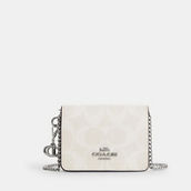 Coach Outlet Boxed Mini Wallet On A Chain In Signature Canvas