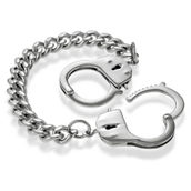 Metallo Stainless Steel Link Bracelet with Handcuff Lock