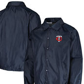 Dunbrooke Men's Navy Minnesota Twins Coach's Raglan Full-Snap Windbreaker Jacket