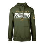 Levelwear Men's Olive Pittsburgh Penguins Podium Fleece Pullover Hoodie