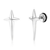 Metallo Stainless Steel Cross Style Earrings