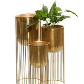 Morgan Hill Home Contemporary Gold Metal Planter Set