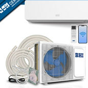 BHI 18K BTU 230-Volt 18 SEER2 Mini Split AC and Heater, Wi-Fi, 25ft lineset