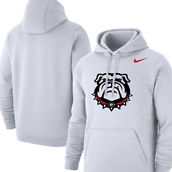Nike Men's White Georgia Bulldogs Logo Club Pullover Hoodie