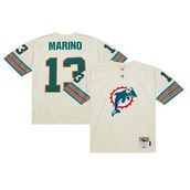 Mitchell & Ness Men's Dan Marino Cream Miami Dolphins Chainstitch Legacy Jersey