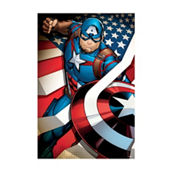 Prime 3D Marvel Avengers Captain America 3D Lenticular Puzzle Shaped Tin: 300 Pcs