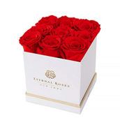 Eternal Roses Lennox 16 Rose Gift Box, White - Friendship Yellow