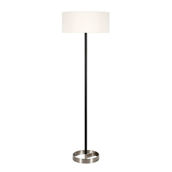 Hudson&Canal Estella Two-Tone Floor Lamp with Fabric Shade