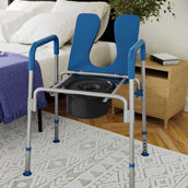 Flash Furniture 3 In 1 Adjustable Commode & Shower Chair