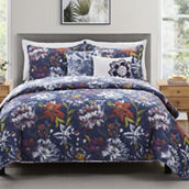 VCNY Home Danny Reversible Blue Floral Quilt Set