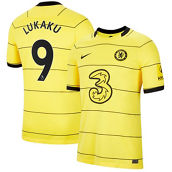 Nike Men's Romelu Lukaku Yellow Chelsea 2021/22 Away Replica Player Jersey