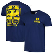 Image One Men's Navy Michigan Wolverines Campus Badge Comfort Colors T-Shirt