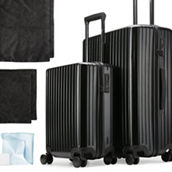Miami CarryOn Ocean 2 Piece Polycarbonate Spinner Luggage Set