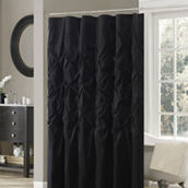 Madison Park Vivian Tufted Semi-Sheer Shower Curtain