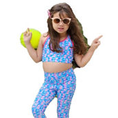 So Miami Girls Matching Activewear Set, Mermaid Print