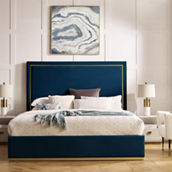 Inspired Home Ariane Velvet Platform Bed