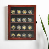 Flash Furniture Solid Pine Wood Medals Display Case