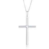 Bella Silver, Sterling Silver Medium Cross Pendant Necklace