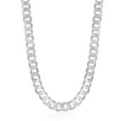 Links of Italy Sterling Silver 6.25mm Cuban Chain - Rhodium Plated