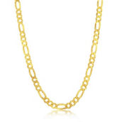 Links of Italy Sterling Silver 4mm Figaro Chain - Gold Plated