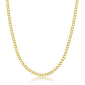 Links of Italy Sterling Silver 3mm Cuban Chain - Gold Plated